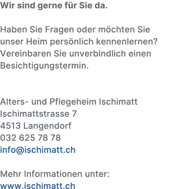 Wir sind gerne f r Sie da. Haben Sie Fragen oder m chten Sie unser Heim pers nlich kennenlernen? Vereinbaren Sie unve...